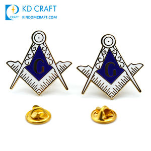 Hoge Kwaliteit Gepersonaliseerde Custom Vrijmetselaars Revers Pin Logo Zachte Emaille Vergulde Vrijmetselaar Badge Pin Mason - Product Image 5