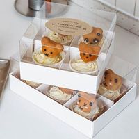 Boîtes en carton personnalisées avec logo pour l'emballage de biscuits, boîtes cadeaux pour macarons, emballage de macarons, boîte en papier kraft avec fenêtre transparente