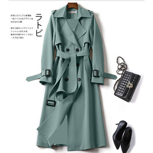 Vente en Gros Printemps 2026 Nouvelle Collection <span class=keywords><strong>Manteau</strong></span> Femme <span class=keywords><strong>D</strong></span>écontracté Ample Style Britannique Populaire, Col Tailleur, Coupe-Vent Long <span class=keywords><strong>au</strong></span>-<span class=keywords><strong>dessus</strong></span> du Genou - Product Image 2