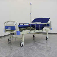 Lit d'Hôpital Manuel à Deux Fonctions Vente Chaude du Fabricant pour Soins à Domicile et Patients