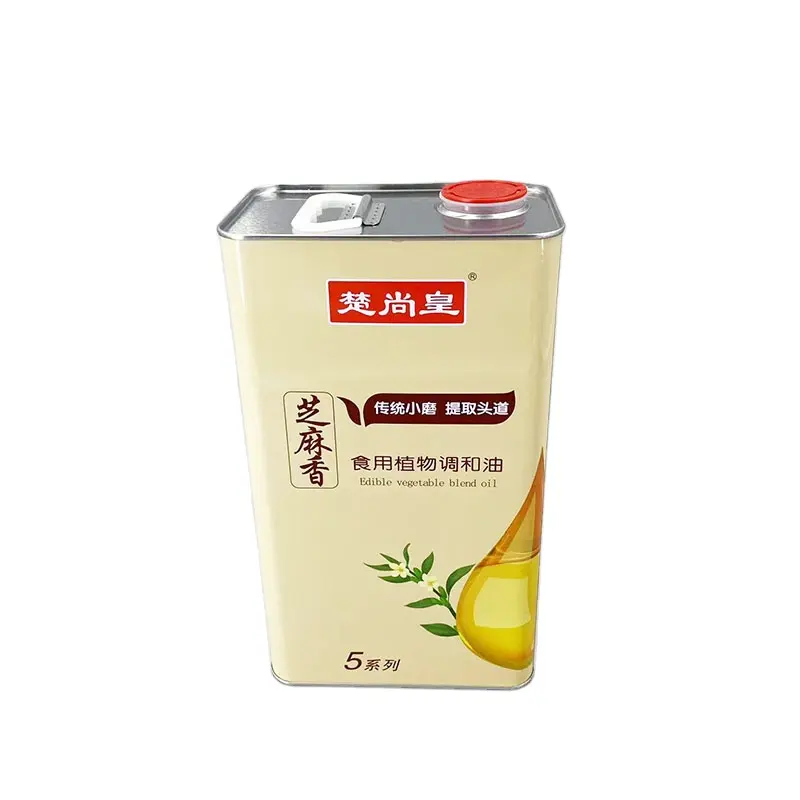 Tùy chỉnh in dầu ô liu lon thiếc 1 lít dầu ăn tin container 1 gallon dầu tin có thể đóng gói