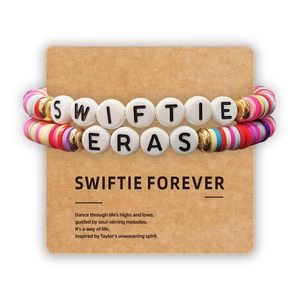 Pulsera de Letras Popular de Cerámica Suave Hecha a Mano con Estilo Europeo y Americano para Fans de SWIFTIE - Product Image 5