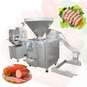 HNOC Small Embutidora De Salchichas Y Jamon Vacuum Sausage and Ham Fill Stuffer Make Machine with Twister