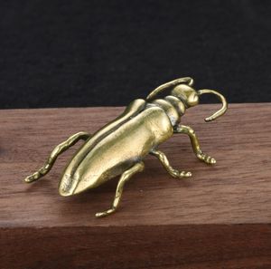 Ornements de <span class=keywords><strong>scarabée</strong></span> en laiton massif, <span class=keywords><strong>bronze</strong></span> antique, jouet insecte, collection de bureau - Product Image 3