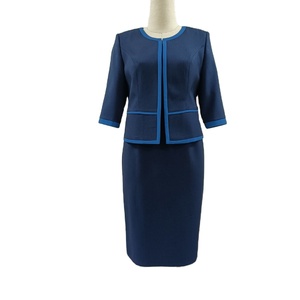 Plus <b>Size</b> Women's Business Dress Sets Chiffon Anti-wrinkle Breathable Knee Length for Work - Product Image 4