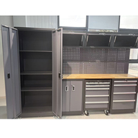 Banc de travail modulaire en acier laminé à froid, chariot à outils mobile, armoire de rangement avec tiroirs, armoire à outils pour système de rangement de garage