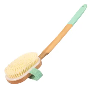 Factory Wholesale Wooden Bath Brush Exfoliating Spa Scrubber for Blood Restoration and Massage