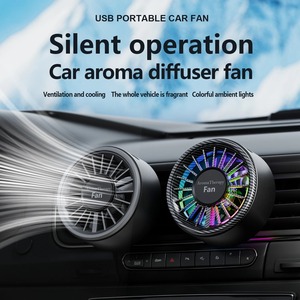 Nouveau mini-<span class=keywords><strong>ventilateur</strong></span> portable pour voiture, <span class=keywords><strong>ventilateur</strong></span> de sortie <span class=keywords><strong>d</strong></span>'<span class=keywords><strong>air</strong></span> avec lumière <span class=keywords><strong>d</strong></span>'ambiance colorée, ventilateurs à clip pour grille <span class=keywords><strong>d</strong></span>'aération de voiture, 3 vitesses, purificateur <span class=keywords><strong>d</strong></span>'<span class=keywords><strong>air</strong></span>, <span class=keywords><strong>ventilateur</strong></span> <span class=keywords><strong>d</strong></span>'aromathérapie - Product Image 3
