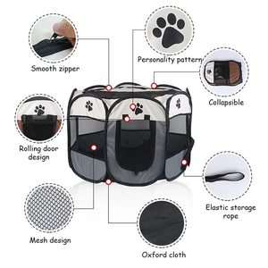 Portatile pieghevole per animali domestici cuccia recinzione ottagonale per cuccioli rifugio facile da usare all'aperto facile operazione grandi gabbie per cani recinzioni per <span class=keywords><strong>gatti</strong></span> - Product Image 3