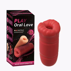 High-quality factory direct sales <b>vibrating</b> male masturbation device cup mouth design silicone stroking adult toy - Product Image 1