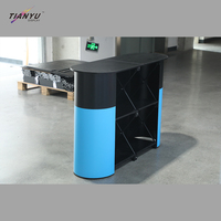 Support d'affichage de chapeau portable personnalisé 3x6, PVC droit, pop-up droit, affichage d'exposition, mur arrière magnétique, support de bannière pop-up vertical
