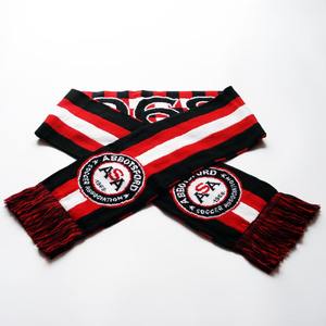 نوعية جيدة منخفضة موك سعر جيد 100% الاكريليك مزدوجة الجانبين محبوك الجاكار الرياضة مروحة الهتاف مخصص وشاح كرة قدم - Product Image 2