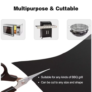 Tapis de cuisson en PTFE 0,3 mm antiadhésif réutilisable <span class=keywords><strong>pour</strong></span> barbecue, résistant à la chaleur en fibre de verre 300°C ° Barbecue à gaz extérieur imperméable et ignifuge - Product Image 3