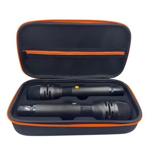 JBL <b>Wireless</b> Dual <b>Microphone</b> Storage Bag Black EVA Case Waterproof Outdoor Travel Handheld Mic Holder With Interior Compartment - Product Image 1