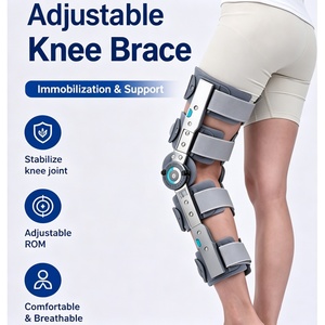 Attelle de <span class=keywords><strong>genou</strong></span> articulée réglable avec support ROM pour la rééducation post-opératoire, les fractures du <span class=keywords><strong>genou</strong></span> et l'immobilisation des ligaments - Product Image 4