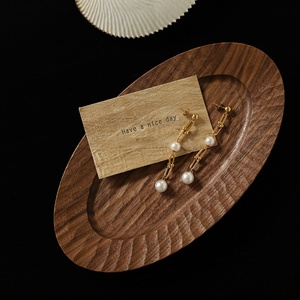 Pendientes Largos con Baño de Oro de 18K, Imitación de Perlas, Alambres para Pendientes de Acero Inoxidable, Pendientes de Perlas - Product Image 2