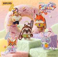 100% Original MINISO Cute Crew Collection Sangle de téléphone en peluche, Pendentif en peluche, Figurines en peluche, Boîte mystère pour cadeau de Noël