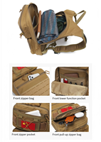 Sac à dos tactique de sport grande capacité multifonction avec poche à eau, fixation MOLLE, unisexe, en polyester, pour l'hydratation