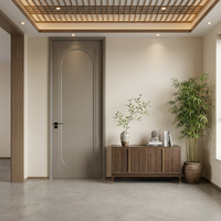 Porte intérieure préfabriquée en bois composite MDF, insonorisée et résistante aux rayures, pour hôtels, appartements et bureaux - Vente en gros OEM