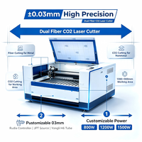 Contrôleur et tête de découpe laser hybride LCVTX-1390 Ruida, stock disponible, expédition rapide en 30 jours, pré-testé pour métaux et non-métaux