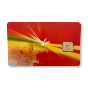 FM4442 FM4428 Smart Chip Ic Card Payment Cards RFID Contact Holographic PVC Petg Pet Card For Eur