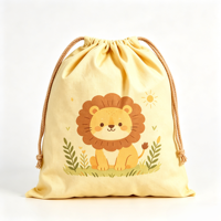Sac à cordon personnalisé mignon motif grenouille et feuille de lotus vert menthe, pochette de rangement écologique anti-poussière pour cadeaux d'activités scolaires