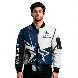 Custom Streetwear Bomber <b>Jacket</b> | Full Sublimation Polyester <b>Zip</b> <b>Up</b> <b>Jacket</b> | Private Label Factory Waterproof <b>Jacket</b> - Product Image 1