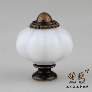 Jingmao Round Acrylic Drawer <b>Knob</b> 30mm White Traditional Style Furniture Handle - Product Image 4