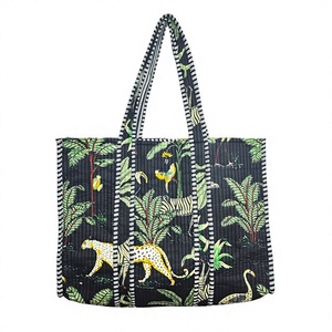 Sac fourre-tout en coton uni, style bohème, résistant à l'eau, sac de plage, été automne, shopping, léger, écologique, grand format ouvert - Product Image 1