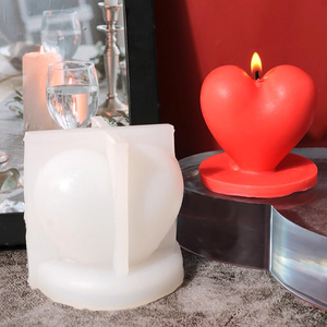 Molde de Silicona para Velas Aromáticas en Forma de Corazón, Apto para Decoración de Bodas, Moldes para Yeso y Repostería - Product Image 6