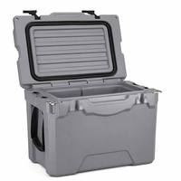 Glacière Rotomoulée Premium Orange pour Bateau, Pêche, Activités de Plein Air – Robuste et Durable avec Accessoires, Isolée en LLDPE