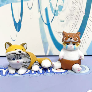 5 pièces/ensemble Mofusand PVC Anime Figure jouets <span class=keywords><strong>Arty</strong></span> dessin animé chat à la mode jouer ornements mignon décor Surprise cadeau fille jouets - Product Image 4