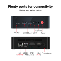 Mini PC Beelink SER5 AMD 5500U 16G 500GB DP+HDTV DDR4 Wins11 SATA SSD Computadora de Escritorio Industrial para Señalización Digital, Juegos y Trabajo