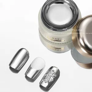 Personnalisé sans hema non toxique or argent métal manucure gel uv haute densité miroir métallique liquide vernis