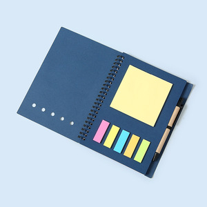 Ensemble de blocs-notes autocollants personnalisables avec logo et couleur, reliure spirale, lignes horizontales, fournitures de bureau - Product Image 4