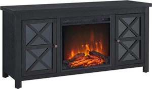 Soporte <span class=keywords><strong>rectangular</strong></span> para <span class=keywords><strong>chimenea</strong></span> de TV con <span class=keywords><strong>chimenea</strong></span> de troncos para televisores de hasta 55 pulgadas Calentador de <span class=keywords><strong>chimenea</strong></span> eléctrico negro Soporte de TV con manto - Product Image 3