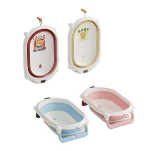 อ่างอาบน้ำเด็กพลาสติกพับได้ควบคุมอุณหภูมิสำหรับทารกแรกเกิดและเด็กวัยหัดเดิน 0-12 เดือนมัลติฟังก์ชั่นใช้ในบ้าน - Product Image 1