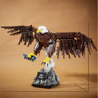 Figurine d'oiseau aigle en blocs de construction, jouet à assembler, cadeau pour enfants