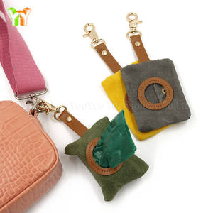 Soporte ecológico para bolsas de caca de perro para perros que caminan, soporte impermeable para desechos de perro de lona con gancho para colgar en el bolso, mochila para mujer - Product Image 4