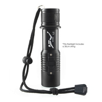 Lampe torche de plongée professionnelle IP68 LED lampe de poche en alliage d'aluminium étanche utilisant une batterie 18650 pour la plongée sous-marine