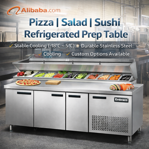 Refrigerador comercial de 1.2m, congelador de acero inoxidable, refrigerador bajo mostrador, mesa de trabajo refrigerada para tienda de alimentos, pizzería, cocina. - Product Image 6