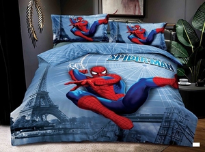 Bộ Ga Trải Giường In 3D Hình Người Nhện, Bộ Chăn Lông Vịt Cảm Giác Tay Siêu Mềm Cho Bé Trai - Product Image 3