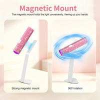 Lampe UV LED portable pour ongles, diamant 3W, mini lampe de séchage avec support, rechargeable sans fil, lumière UV pour un séchage rapide des ongles