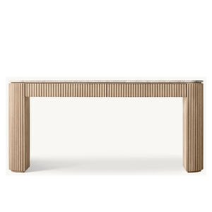 <span class=keywords><strong>Table</strong></span> basse Byron Emperador de RH, buffet en bois cannelé avec armoire de rangement, meuble moderne pour l'entrée du salon - Product Image 2