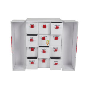 Boîtes à bijoux personnalisées de noël, emballage en carton, bouteilles de calendrier, pour l'emballage du vin, 50 pièces - Product Image 1