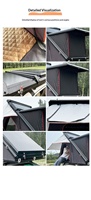 Tente de toit pour voiture, SUV, camping, voyages en plein air, abri de couchage monté sur le toit, vente en gros directe d'usine pour les voyages routiers