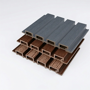 HangKangCM Tablero de Madera Plástica WPC Personalizado para Exteriores, Rejilla Impermeable, Placa de Coextrusión de PE, Valla de Alta Resistencia Acústica - Product Image 1