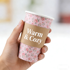 Custom Disposable Paper 4Oz <b>8Oz</b> 12Oz 16Oz 20Oz 22Oz Rohs Hot Takeaway <b>Cups</b> With Pla Lids for <b>Coffee</b> Shops - Product Image 4