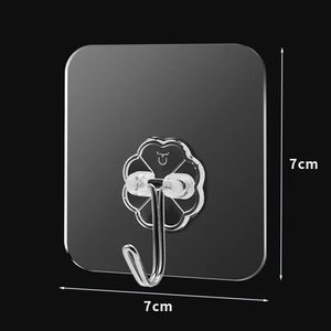 Aoniu 6cm Traceless Plum Sticky <strong>Hooks</strong> Transparent <strong>Wall</strong> <strong>Hook</strong> Multi-functional Self Adhesive Sticky <strong>Hooks</strong> - Product Image 6