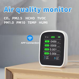 Xách tay kỹ thuật số 8 trong 1 PM2.5 PM10 TVOC CO2 Detector Meter trong nhà Wifi ô nhiễm không khí Analyzer đối với chính thức nhà - Product Image 3